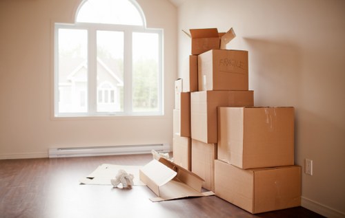 Delivery and unloading of belongings at a property